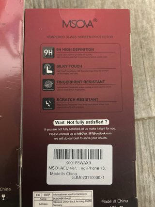 3 Protectores Pantalla MSOVA Tempered Glass