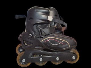 Patines Oxelo Negros con Diseño Floral Rosa