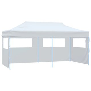 Tenda Bianca Pieghevole Pop-Up con Pareti Laterali Acciaio