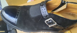 Semibotas Mujer, marca Amberone, talla 38 negras.