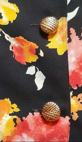 Giacca vintage floreale nera