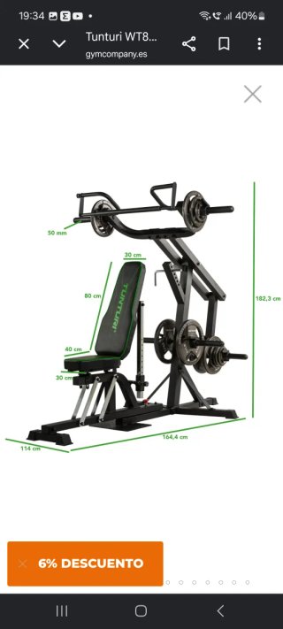 Máquina Multiestación Tunturi musculacion