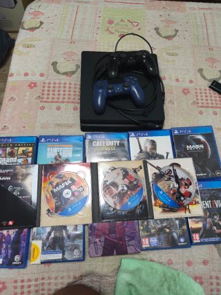 PS4 (PlayStation 4) + 1 Mando + 13 Juegos
