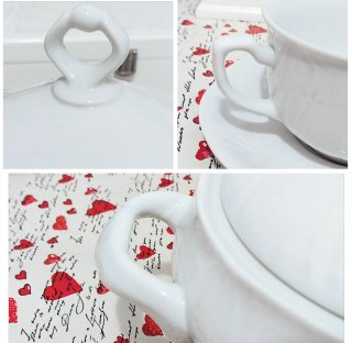 JUEGO VINTAGE PORCELANA ALLEGRO  6 SER + SOPERA