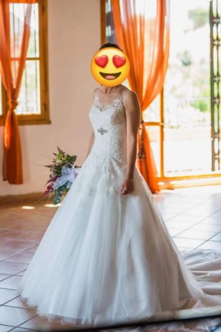 Vestido de Novia Corte Princesa Talla 36
