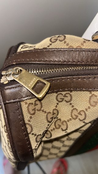 Bolso Gucci GG Canvas Web Verde/Rojo