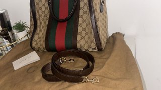 Bolso Gucci GG Canvas Web Verde/Rojo