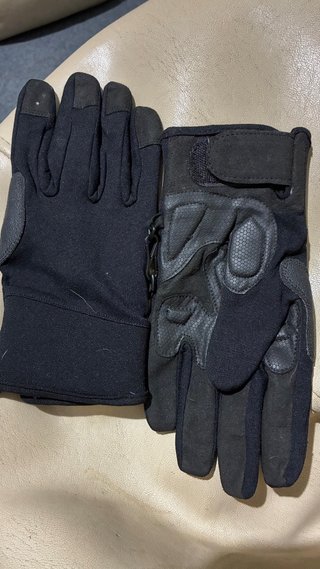 Guantes de motorista negros