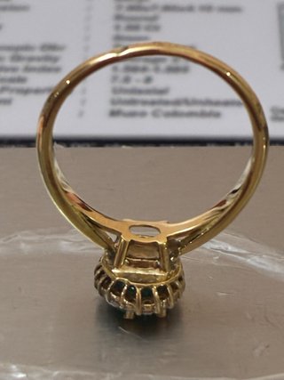 Anillo Oro 18k Esmeralda y Diamantes DGL