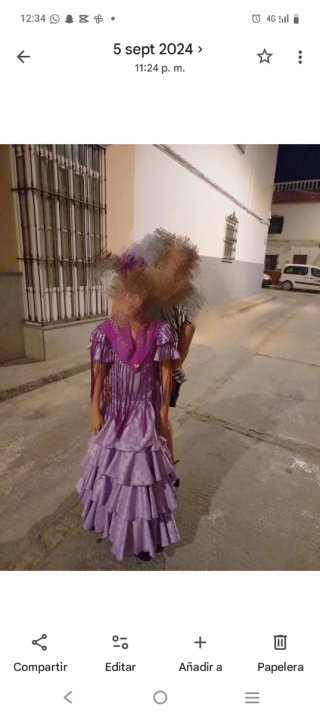Traje de flamenca morado