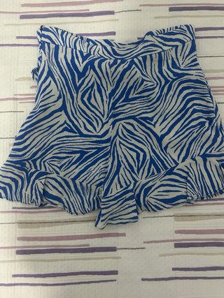 Falda pantalón con estampado cebra