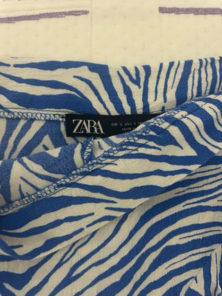 Falda pantalón con estampado cebra