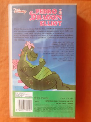 Película VHS Pedro y el Dragón Elliot