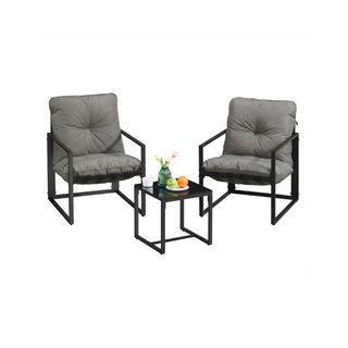Set Salotto da Giardino con Poltrone e Tavolo · Tessuto