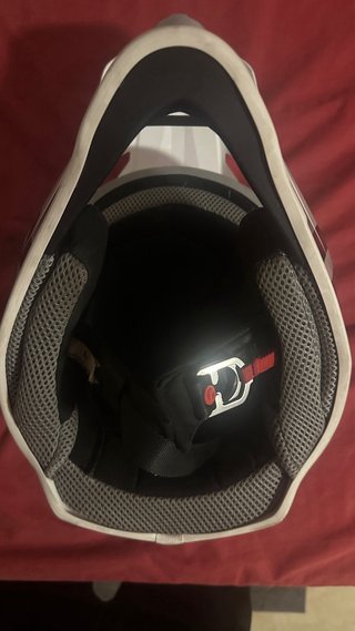 Casco Enduro Thor Blanco y Gris Talla XL