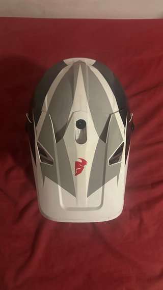Casco Enduro Thor Blanco y Gris Talla XL