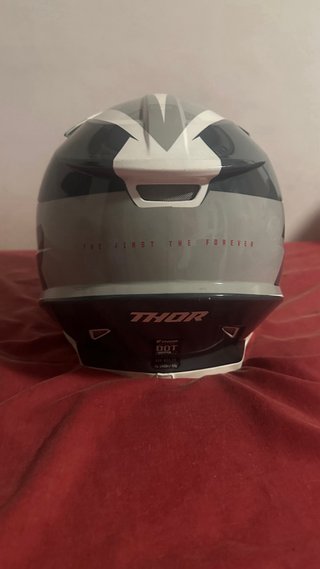 Casco Enduro Thor Blanco y Gris Talla XL