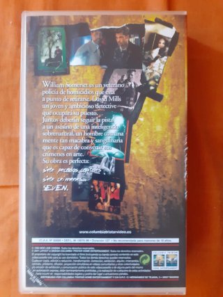 Película VHS Seven (Brad Pitt, Morgan Freeman)