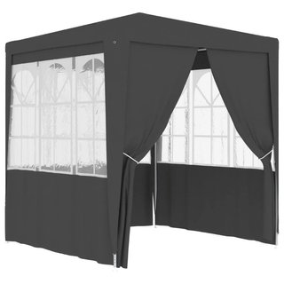 Gazebo Antracite Professionale con Pareti in Acciaio