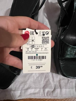 Sandalias Pull&Bear verdes tacón plataforma36nueva