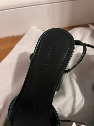 Sandalias Pull&Bear verdes tacón plataforma36nueva