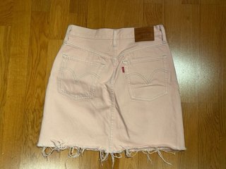 Falda vaquera mini rosa
