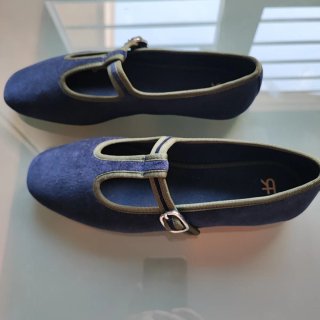 Bailarinas Parfois Azul Terciopelo, T37