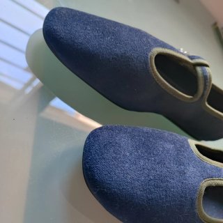 Bailarinas Parfois Azul Terciopelo, T37