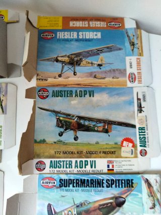 Airfix Aviones Maqueta 1/72 (Spitfire, Auster, Avr