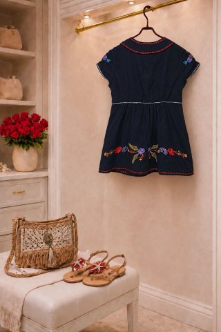 Blusa Flamenco Bordada Talla M