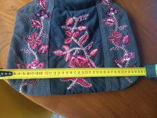 Bolso vaquero bordado flores