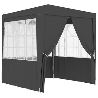 Gazebo Antracite Professionale con Pareti 2x2 m 90 g/m²