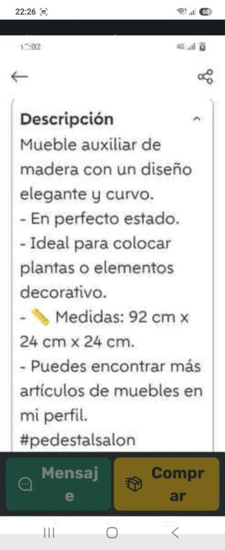 Pedestal de madera noble para figuras
