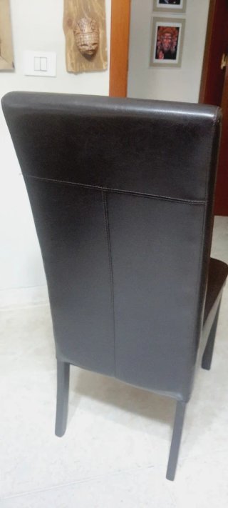 4 Sillas Comedor Chocolate Piel Sintética