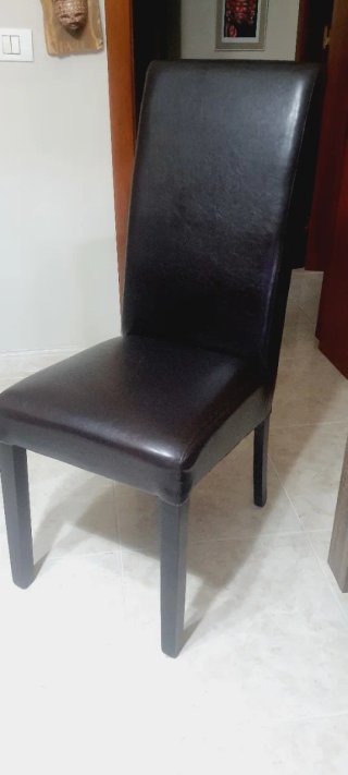 4 Sillas Comedor Chocolate Piel Sintética