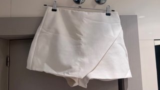 Falda pantalón Zara blanca