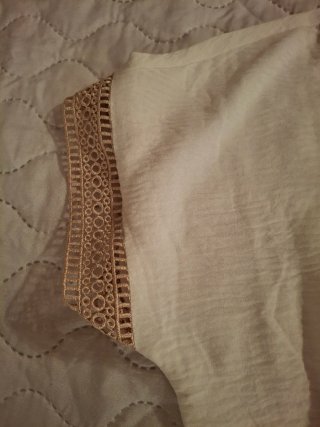 Vestido blanco corto talla S con encaje