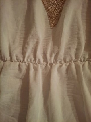 Vestido blanco corto talla S con encaje