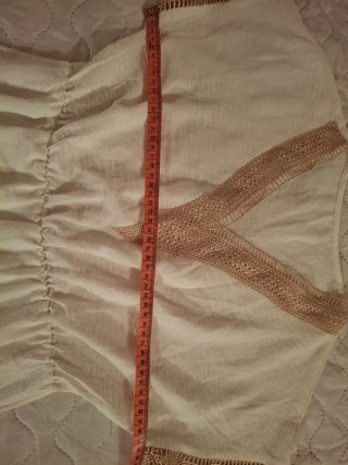 Vestido blanco corto talla S con encaje