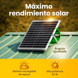 Ventilador Solar Gallinero/Invernadero + Control