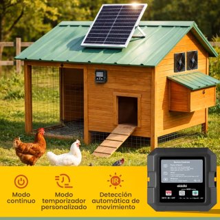 Ventilador Solar Gallinero/Invernadero + Control