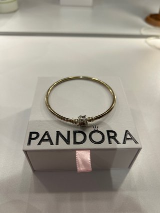 Pulsera Pandora Rígida Plateada