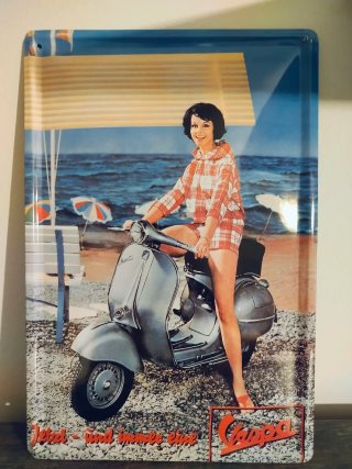 Chapa metálica Vespa Vintage
