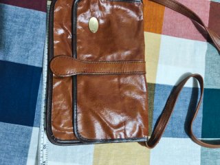 Bolso vintage piel marrón