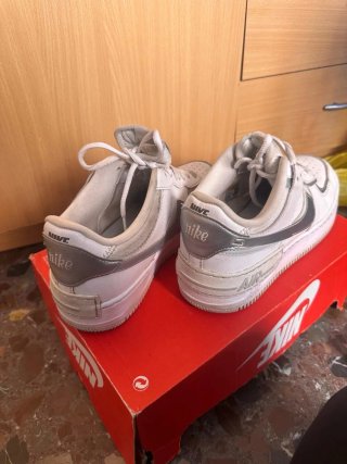 Nike Air Force 1 Shadow Plata y Blanco