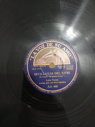 Lote 10 discos pizarra 78rpm Flamenco.