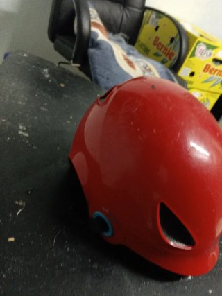 Casco de escalada rojo Talla M