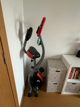 Bicicleta Estática Plegable con Respaldo