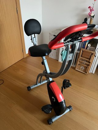Bicicleta Estática Plegable con Respaldo