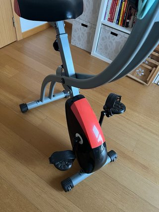 Bicicleta Estática Plegable con Respaldo